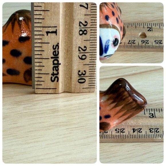 Vintage Tonala Fish Miniature Mexican Folk Art Pottery Orange & Black 1.25" - Picture 9 of 9